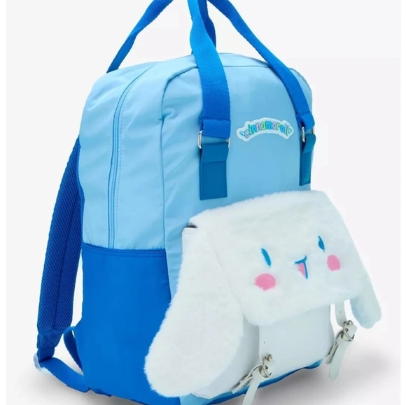Bioworld Cinnamoroll Blue and White Plush Nylon Backpack Nwt - Picture 2 of 8